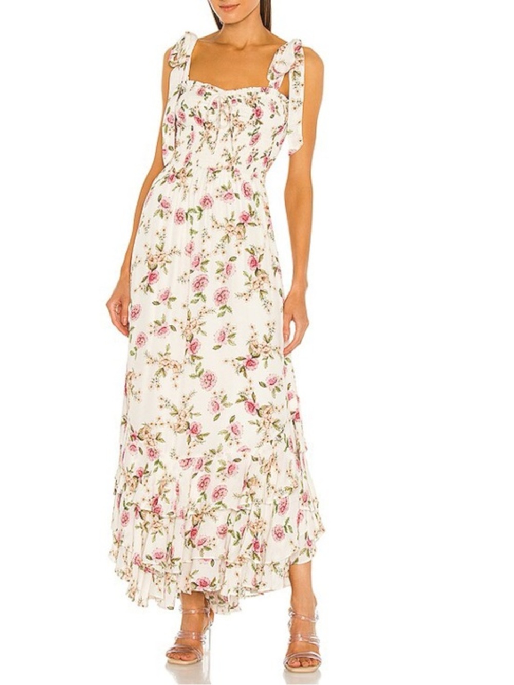 Yumi Kim Trisha Royal Rose Sleeveless Floral Midi Dress M